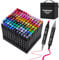 Tongfushop 120 Farben Marker Stifte Set, Meißel & Feine Verdoppelt Spitzt Alkoholmarker, 2 Sekunde Schnell Trocknende Kunst Sketch Permanent Filzstifte für Zeichnung, Design, Rendering, Brief, Manga