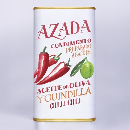AZADA Aceite de Oliva y Guindilla Ecológico 225ml | Aceite aromatizado | Arbequina | 100% Guindilla | Sin Aromas | Great Taste Awards