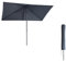 KOPU® Leon Sonnenschirm Rechteck 150x250 cm – Balkonschirm mit Abdeckung – Grau
