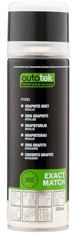 AutoTek Professional Exact Match Car Spray Paint, Ford Graphite Grey Metallic Aerosol Spray, 300 ml