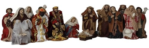 ZICOM Ankleidefigurenset Nebo, Krippenfiguren orientalisch ca. 11cm 15-TLG. Polyresin bekleidet