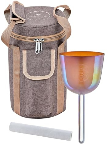 Sonic Energy 3,75 Zoll Solfeggio Kristallklangschale – La 852 Hz, Ton Gis5 – Für Meditation, Yoga, Klangheilung – Inkl. Zubehör (ESOLCSB852)