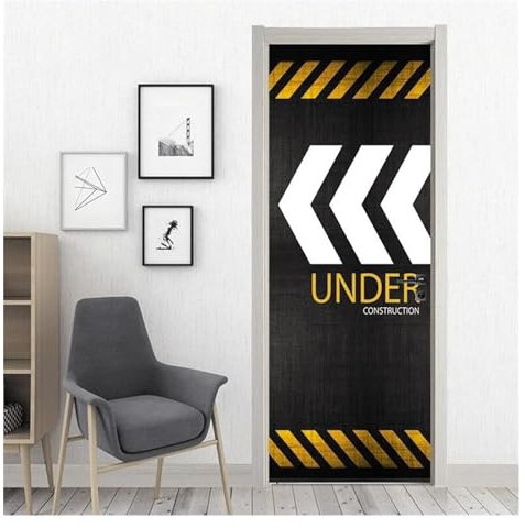 Intérieure Muraux Sticker Papier Peint Décoratif En Vinyle Pour Portes, Affiche De Rénovation, Autocollant Adhésif De Maison, Trompe L'œil En Verre(L,95x215cm)