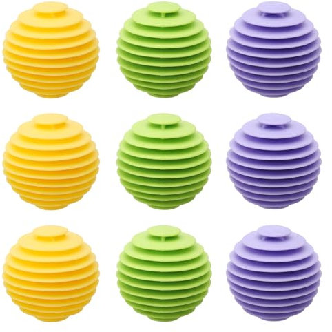 APOMOONS 9 Stück Trocknerbälle Waschball für Waschmaschine Waschbälle für Daunenjacken Waschkugel Wiederverwendbare Wäschetrockner Wäschebälle Waschkugeln Reduzieren Falten und Klammer