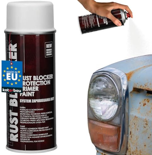 KOTARBAU® peinture antirouille en spray pour métal 400 ml blanc RAL 9010 zinc antirouille pour clôture de jardin portails bricolage