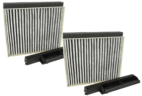 vhbw 2x Aktivkohlefilter kompatibel mit Siemens LC64BBC50 | LC66BBM50, LC64BBC50/01, LC64BBC50B/01 Dunstabzugshaube + Halterahmen