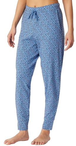 Schiesser Damen Schlafhose lang mit Bündchen Baumwolle Stretch - Mix + Relax