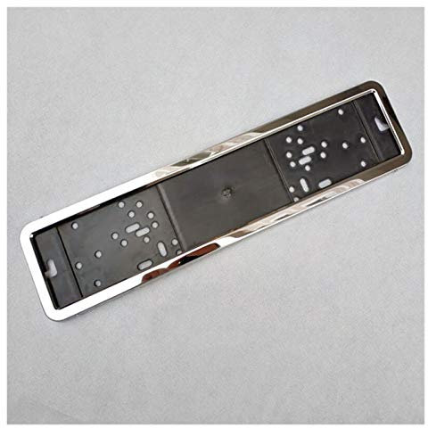 Car Number Plate Holder Surround Waterproof, 1Pcs Car License Plate Frame Metal And Plastic Frame Car License Plate Holder Number Plate Holder(Silver)