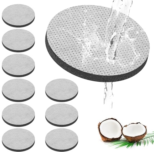 10 Pack Water Bottle Filter Discs Compatible with Brita Water Bottle, Micro Disc Water Filter Discs for Brita Fill and Go Water Bottle Replacement Reduce Chlorine, Microparticles and Other Impurities