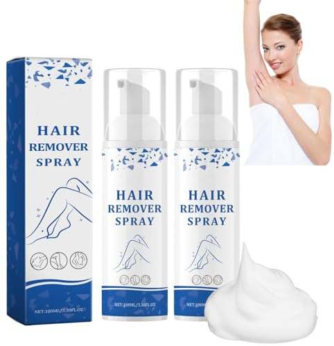 Haarentfernungsschaum 100ml 2 Stück, Body Haarentfernung Schaum Spray Frauen Und Männer, Effektive Haarentfernung, Sanftes Enthaarungsschaum Für Arme, Achseln, Beine, Hair Removal Spray Mit Aloe Vera