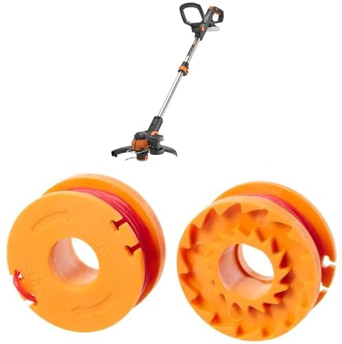 Pack WORX Coupe-Bordures 2 en 1 sans Fil 20V WG163E.9 + 6 bobines de Rechange, diamètre de 30 cm, se transforme en Dresse-Bordures, tête Amovible 90°, livré sans Batterie ni Chargeur