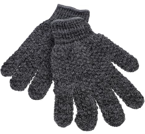 HAMPPLIES Badehandschuhe and Massagefunktion 3 Paar aus Polyester mit Sanftem Peeling Effekt for Körperpeeling and Tägliche Hautpflege zu Hause
