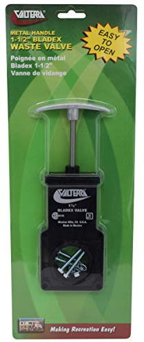 Valterra T1001VPM Bladex Vanne de vidange avec poignée en métal Noir 3,8 cm