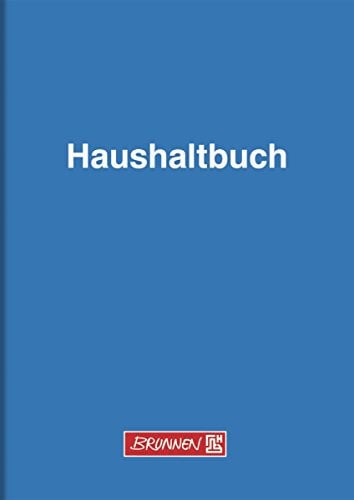 Brunnen 1010161 Geschäftsbuch Haushaltsbuch (Glanzkarton, mit Ausgabenvordruck, A5, 148 x 210 mm, 40) blau