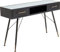 Kare Design La Gomera Edle Konsole in Schwarz - 2 Schubladen mit Griffen in Messing Optik, Konische Füße - (H/B/T) 76x120x38cm - Weitere Möbelstücke der Serie Erhältlich