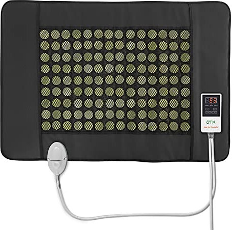 UTK Ferninfrarot-Heizkissen für den Rücken, Heizkissen mit natürlichen Jade- und Turmalinsteinen Small Pro (23,5'' x 16'') mit Smart-Controller, Speicherfunktion, automatischer Abschaltung