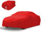 ECD Germany Autoabdeckung Indoor | XL 533x178x119 cm | Stretch Soft Satin | Rot | atmungsaktiv | Staub- und Schmutzabweisend | Abdeckplane Autoplane Autogarage Ganzgarage Schutzdecke Schutzhülle