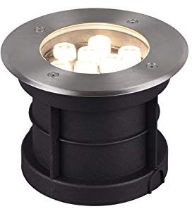 Trio Leuchten LED Außen Bodeneinbauspot Belaja 821660207, Metall Nickel matt, inkl. 9 Watt LED