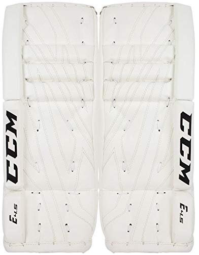 CCM Extreme Flex E4.5 YT Goalie Leg Pads White 22