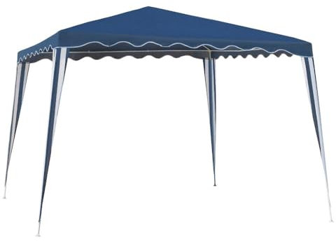 LOLAhome Carpa Cenador Gazebo Desmontable 3 x 3 m Azul| con Tubos de Acero de Alta Resistencia, Protección UV, Poliéster 140gr/m2 Resistente Lluvia| para Playa, Camping, Jardín, Terraza, Exteriores