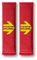 MOMO AUTO-GURTPOLSTER-SET ROT/GELB