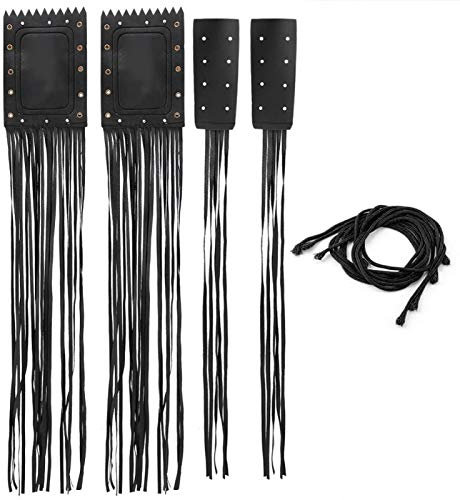 Gonnely Lenker Quastenabdeckung 2 Stück Motorrad Lenker Quaste Fransengriff Abdeckung Hebelabdeckung, Lenkrad Leder, Griff Elastizität Protector Cover Universal for Mountainbike Faltrad, Motorrad