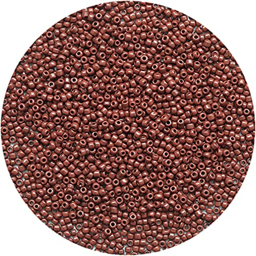 Seed Beads 110 Grams About 4000pcs, 3mm 8/0 Coffee Color Glass Craft for Making Earrings, Bracelets, Pendants, Waist Jewelry,DIY Handmade Seed Beads(Coffee Color)