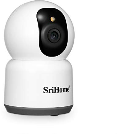 Sricam Italia SH038 WiFi-Kamera 5 GHz und 2,4 GHz IP-Kamera, kabellos, Infrarot, 4,0 Megapixel, HD-Cut, Onvif P2P, Unterstützung SD Audio, Weiß
