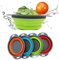 Passoire pliable en silicone pour cuisine, résistante à la chaleur et peu encombrante (orange)