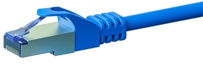 Danicom CAT 6a Netzwerkkabel LSOH - S/FTP - 30 Meter - Blau, POE, Ethernet, LAN, Patchkabel, Datenkabel, RJ45 - für Serverschränke, Switches, Router, Modems!