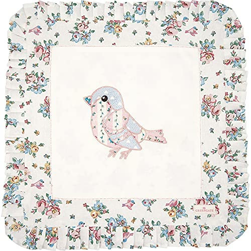 GreenGate [W] Cushion Madison White w/emb. Bird 40x40cm