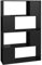 vidaXL Bücherregal Raumteiler mit 4 Fächern Standregal Aktenregal Raumtrenner Regal Wandregal Aufbewahrung Dekoregal Hochglanz-Schwarz 80x24x124,5cm