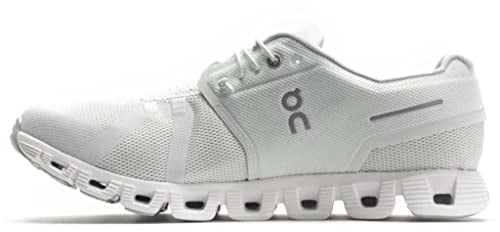 ON Herren Cloud 5 Textile Synthetic Ice White Trainer 47.5 EU