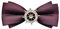 WANYING Herren Vorgebundene Fliegen Schleife Batwing Bowtie mit Hakenverschluß Verstellbar 12×6cm - Deko mit Steuerruder Bordeaux