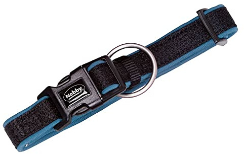 Nobby Halsband Mesh Preno, blau, L: 20-30 cm, B: 15/20 mm, 1 Stück