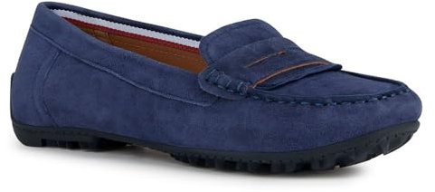 Geox D Cosmopolis + Grip, Mocassino Donna, Blu (Navy), 37 EU