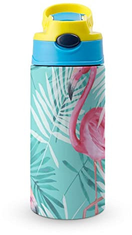 Bouteille Isotherme Flamants Roses Tasse En Acier Inoxydable 500Ml Gobelet Pour Garçons Filles 19x6.8 cm