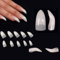 NOVO OVO 500 pcs Natural Hawk Curved Raptor Eagle Claw Extra Super Extreme Deep Curve Half Cover Stiletto False Nail Extension Tips Acrylic Nail 10 Sizes Bag Packaging Halloween Art Salon