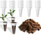 Sprießen 50 Kit de Culture Hydroponique avec 25 Panier de Culture en Plastique 25 Éponges de Croissance,pour D'intérieur et de Jardin Culture Hydroponique des Plantes