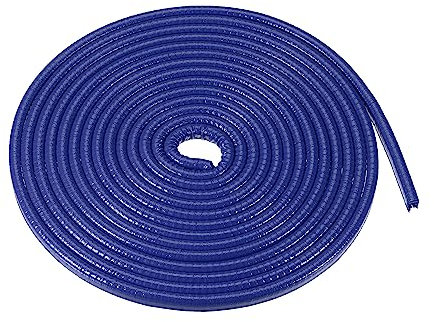 X AUTOHAUX Car Door Edge Guard, 16.4ft U Shape Rubber Trim Universal Blue