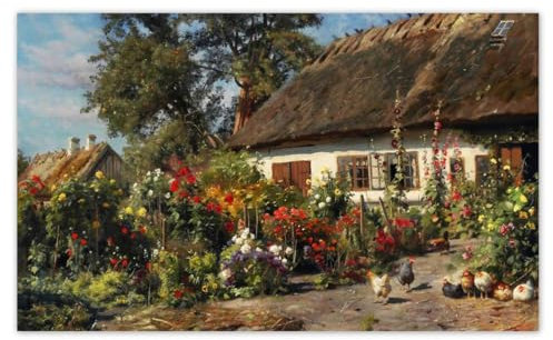 Tapete Vlies 520x318cm Landhaus mit Blumen No.H2144M_TV5BC