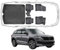 Trimak Passgenau 3D Fussmatten & Kofferraumwanne Auto Set Kompatibel mit Skoda Kodiaq 2017-2024 Auto Zubehör Gummimatten & Kofferraummatte Autos TPE Allwetter Geruchlos rutschfest Schwarz