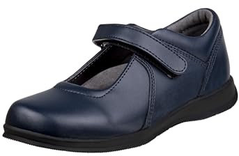 Academie Gear Damen Mary Jane Flats Arbeitsuniform Schuhe, Marineblau, 40.5 EU