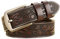 PACDE Schwarzer Kaffee-Druck Blume Lederriemen Dornschließe Jeans Herren Gürtel, Bl4020coffee, 125 cm