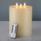 Retisee Extra Large Flameless Candles LED Battery Operated Real Wax 3 Wicks Flickering Pillar Candle with Remote Control Timer for Home Wedding Christmas Party Decoration (Ivory,6'' X 8'')