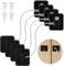 MirraSwit 4 Piezas Cerradura Nevera, Cerradura para Puerta de Frigorífico, Negro Autoadhesivo Cerradura Ventana, No Requiere Taladrar para Puerta, Ventana, Gabinete, Armarios