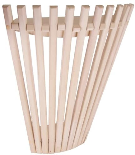 Vitau Sauna Lampenschirm Eck Holzblendschirm Saunaleuchte Abdeckschirm FAN für Eckeinbau