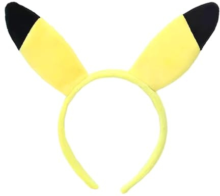 JOYFISCO Plüschtier Ohren Stirnband Halloween Weihnachten Mottoparty Tier Cosplay Kostüm Stirnbänder (Gelb)