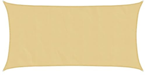 vidaXL Sonnensegel, Sonnenschutz UV Schutz für Balkon Garten Terrasse, Sonnendach Wasserfest, Windschutz Wetterschutz, Sandfarbe 3,5x2m 100% Polyester Oxford