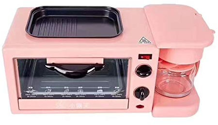 Multifunction 3 in 1 Breakfast Maker Station - Mini Toaster Electric Oven, Frying Pan, and Sandwich Maker for Home Morning Meals